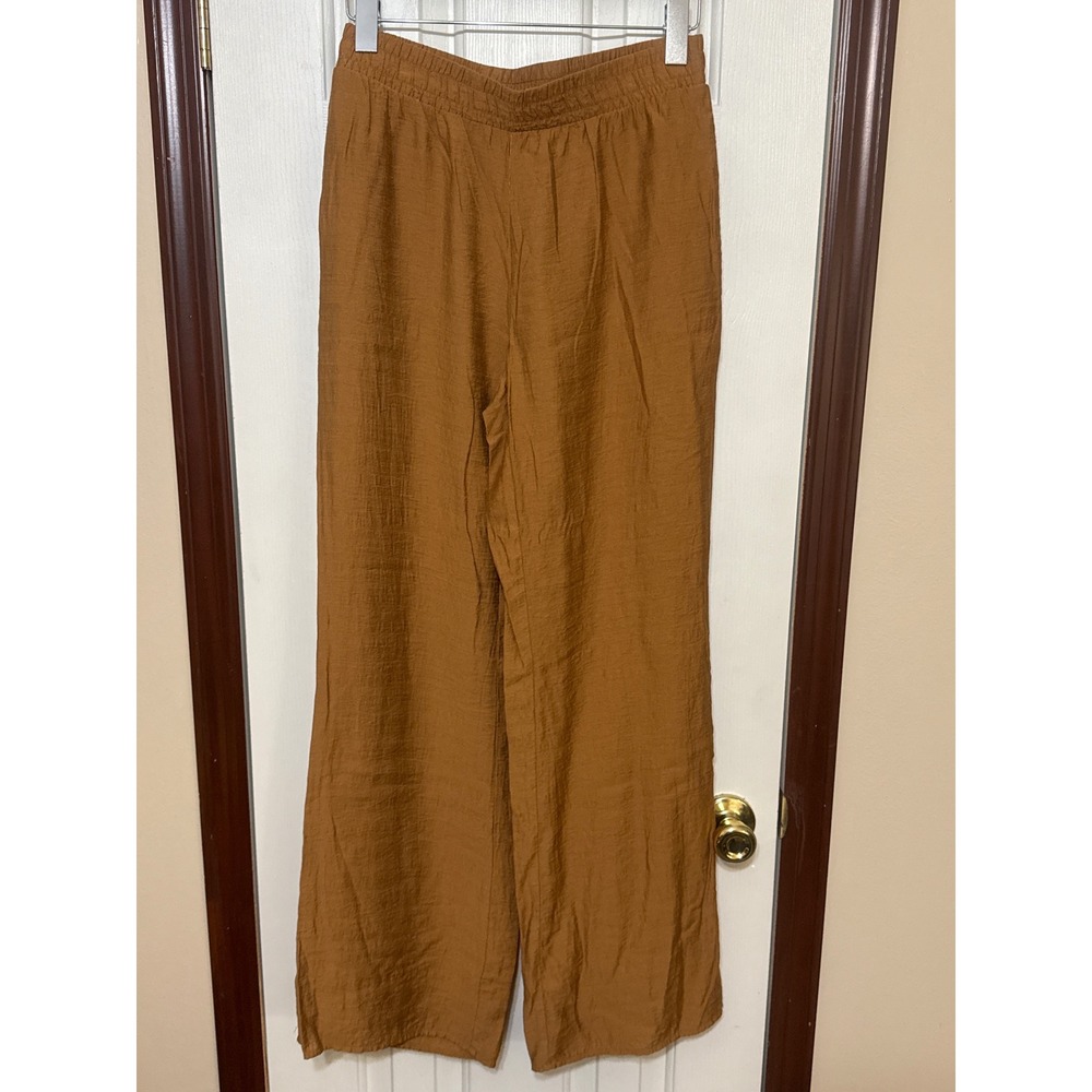 Cato Wide Leg Pants High Rise Casual Comfy Brown Trousers Size‎ S